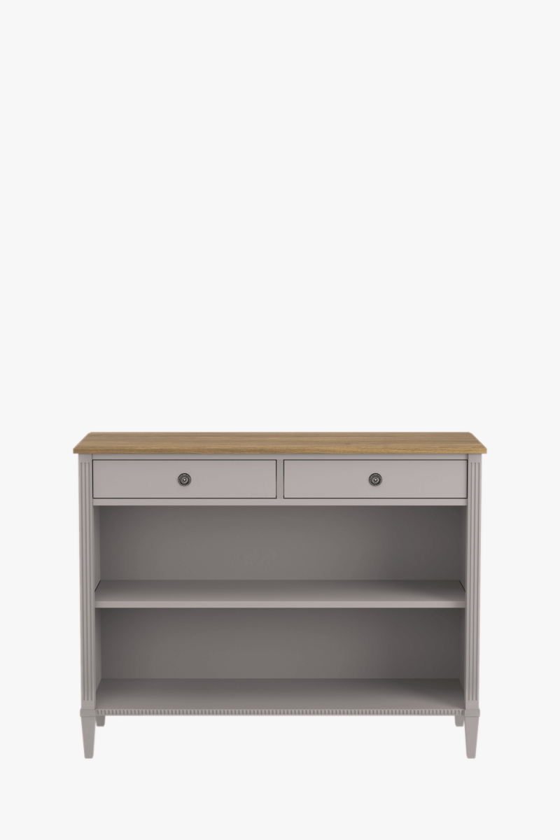 Eleanor Drawer Console Table Pale French Grey Oak Qualita Ltd