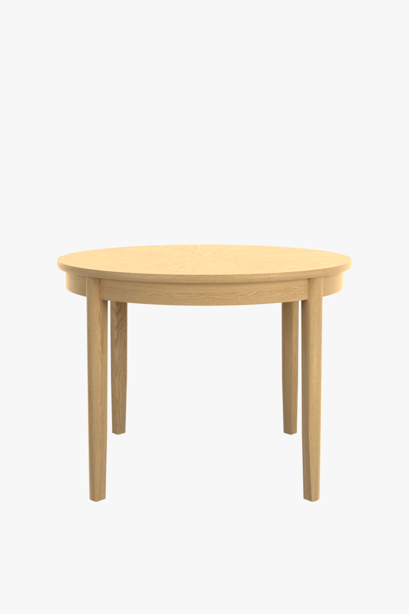 Shadows Round Sunburst Dining Table on Legs (Oak) – Qualita Ltd