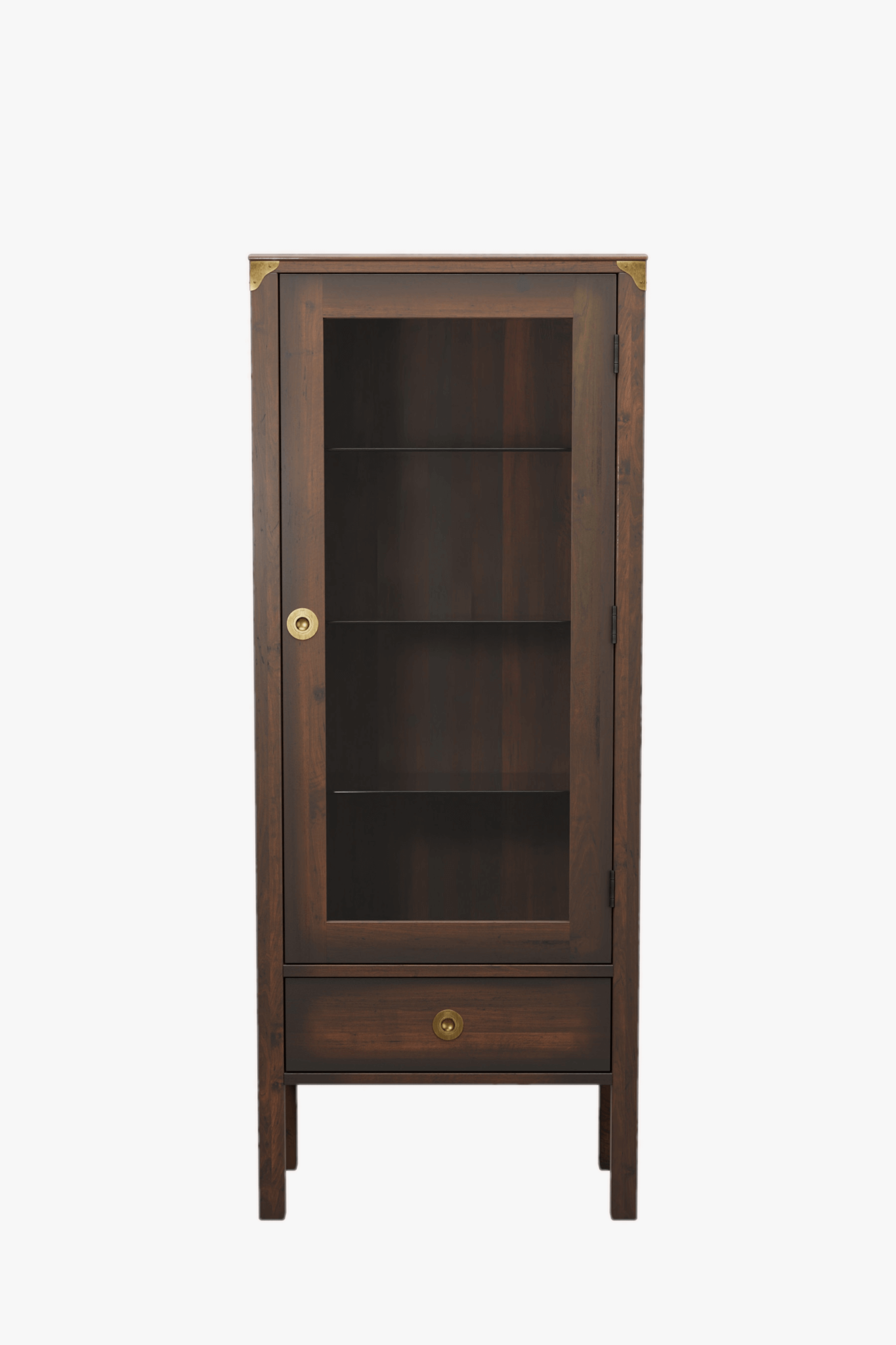 Balmoral 1 Door 1 Drawer Display (Dark Chestnut) Qualita Ltd