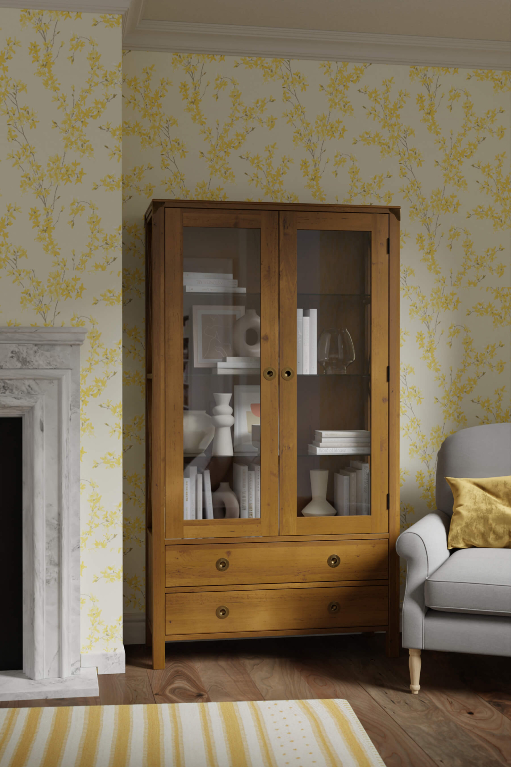 Balmoral 2 Door 2 Drawer Display (Honey) Qualita Ltd