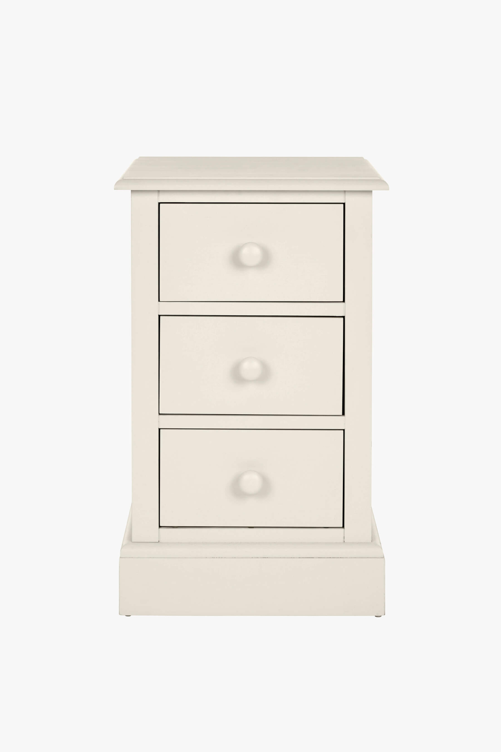 Ashwell 3 Drawer Bedside Table (Dove Grey) Qualita Ltd