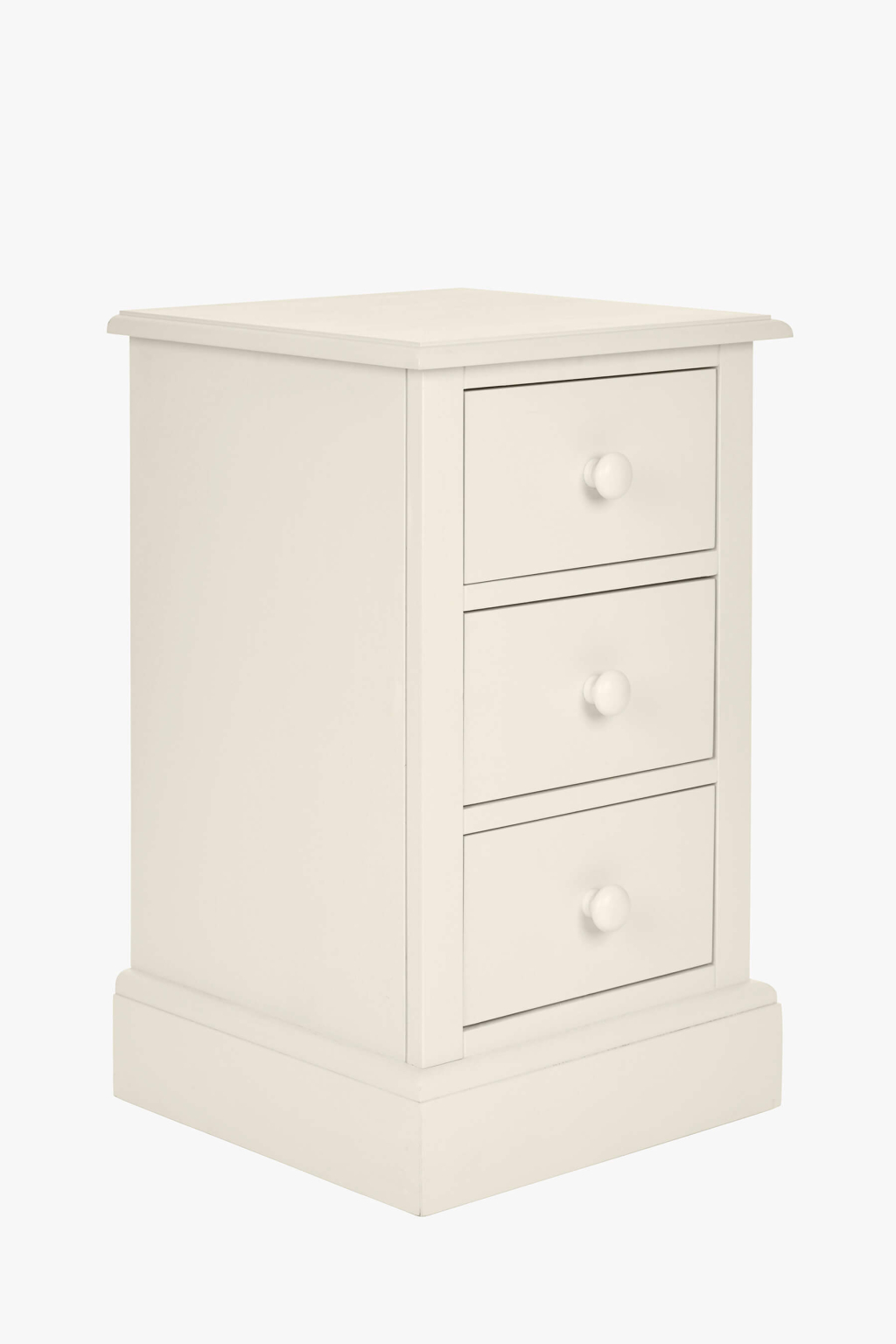 Ashwell 3 Drawer Bedside Table (Dove Grey) Qualita Ltd