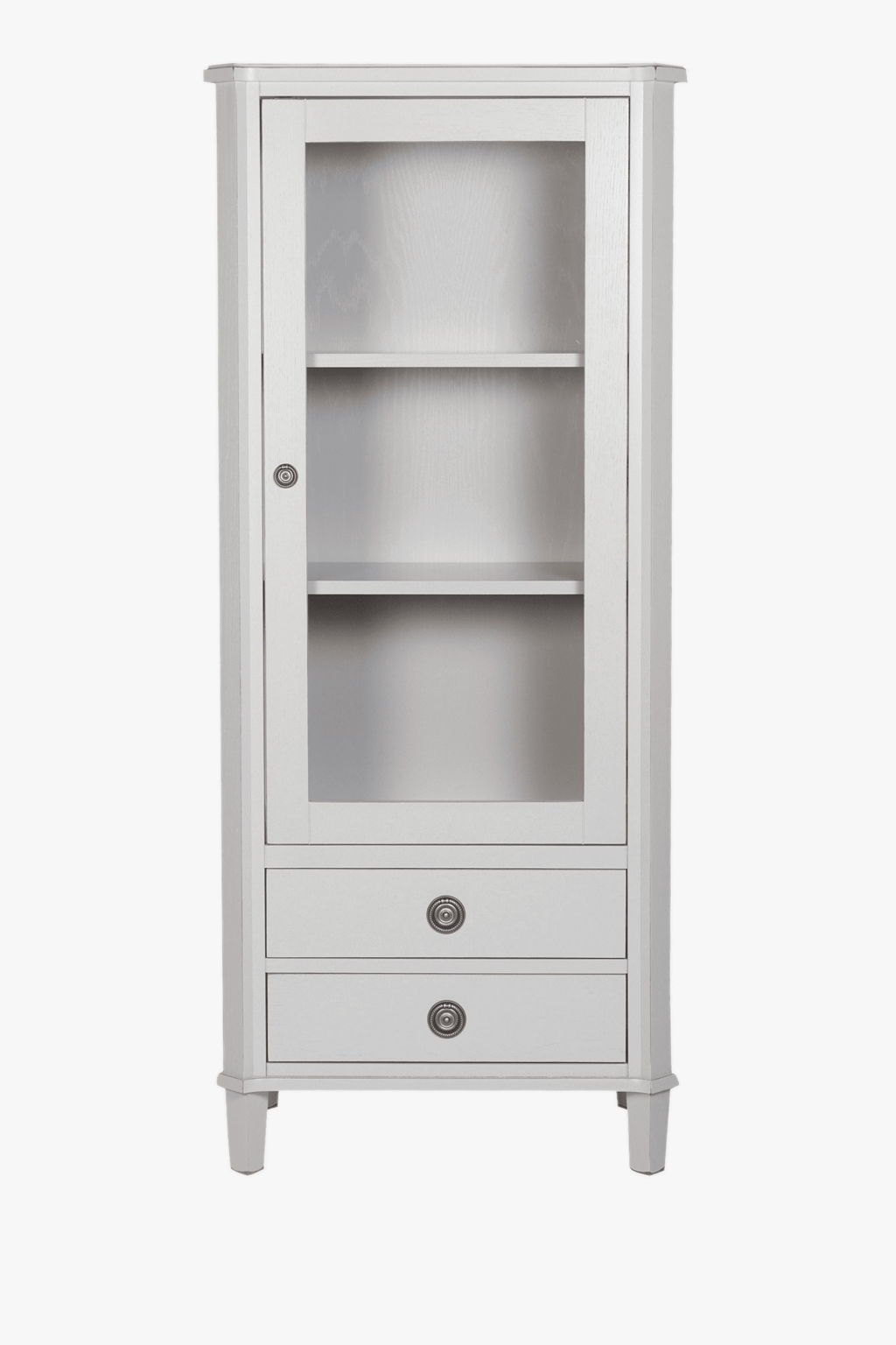 Henshaw 1 Door 2 Drawer Display Cabinet (Pale Steel) – Qualita Ltd