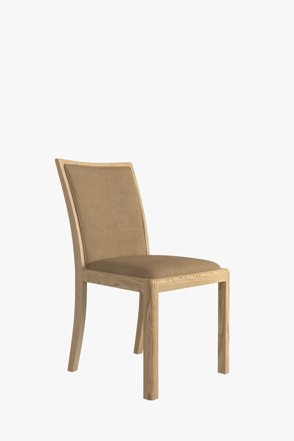 Stockholm Oak Low Back Chair in Leather Qualita