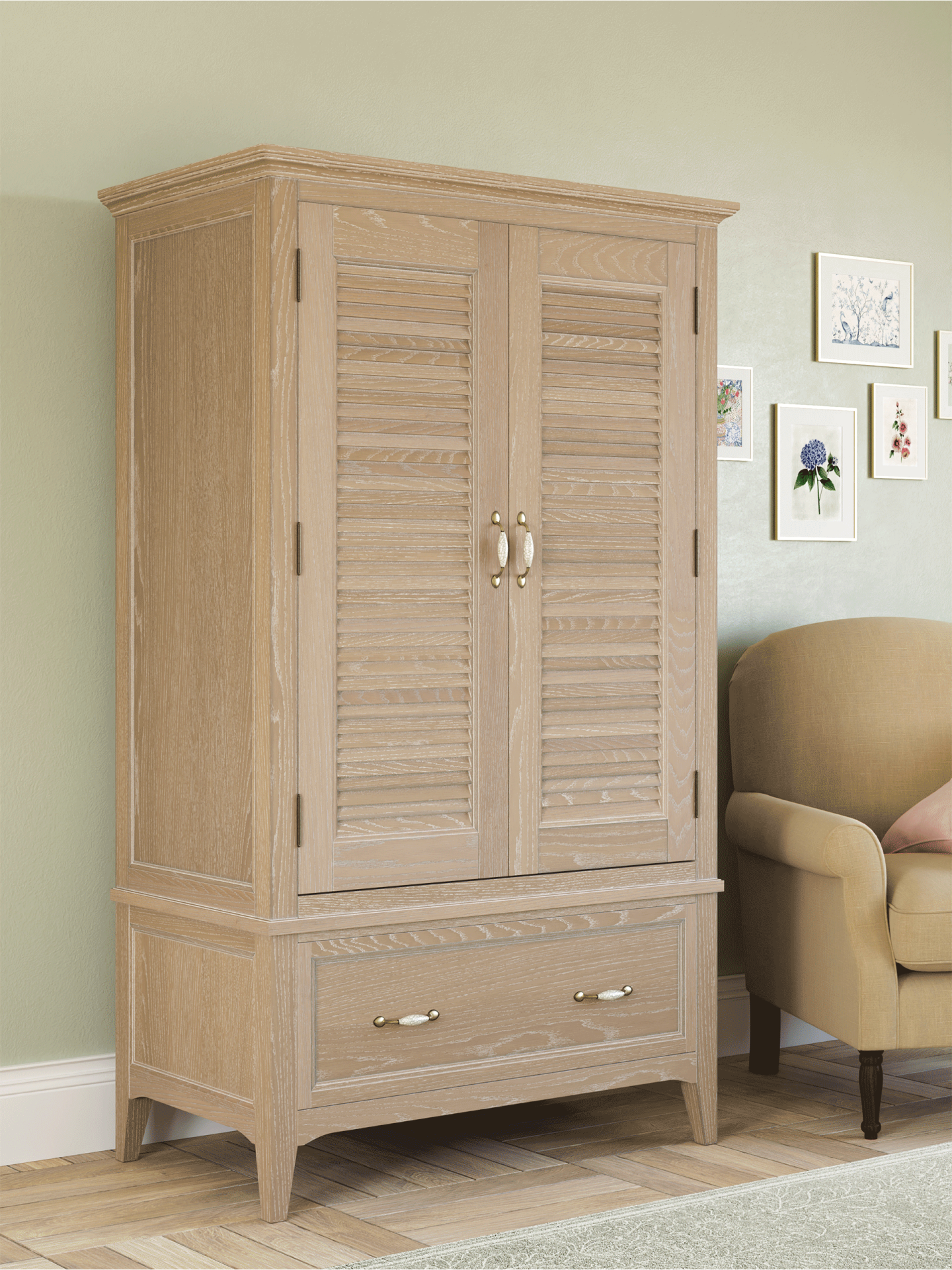 Ennis 2 Door 1 Drawer Wardrobe